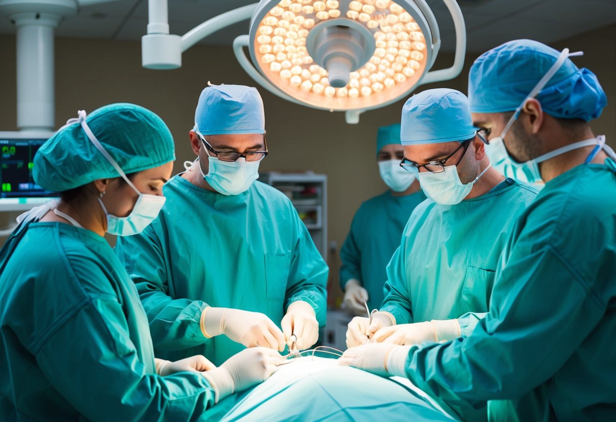 A surgical team performing minimally invasive procedures to treat BPH